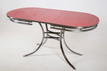 New York 1950s dining table, red dining table, vintage dining table, America furniture, vintage furniture
