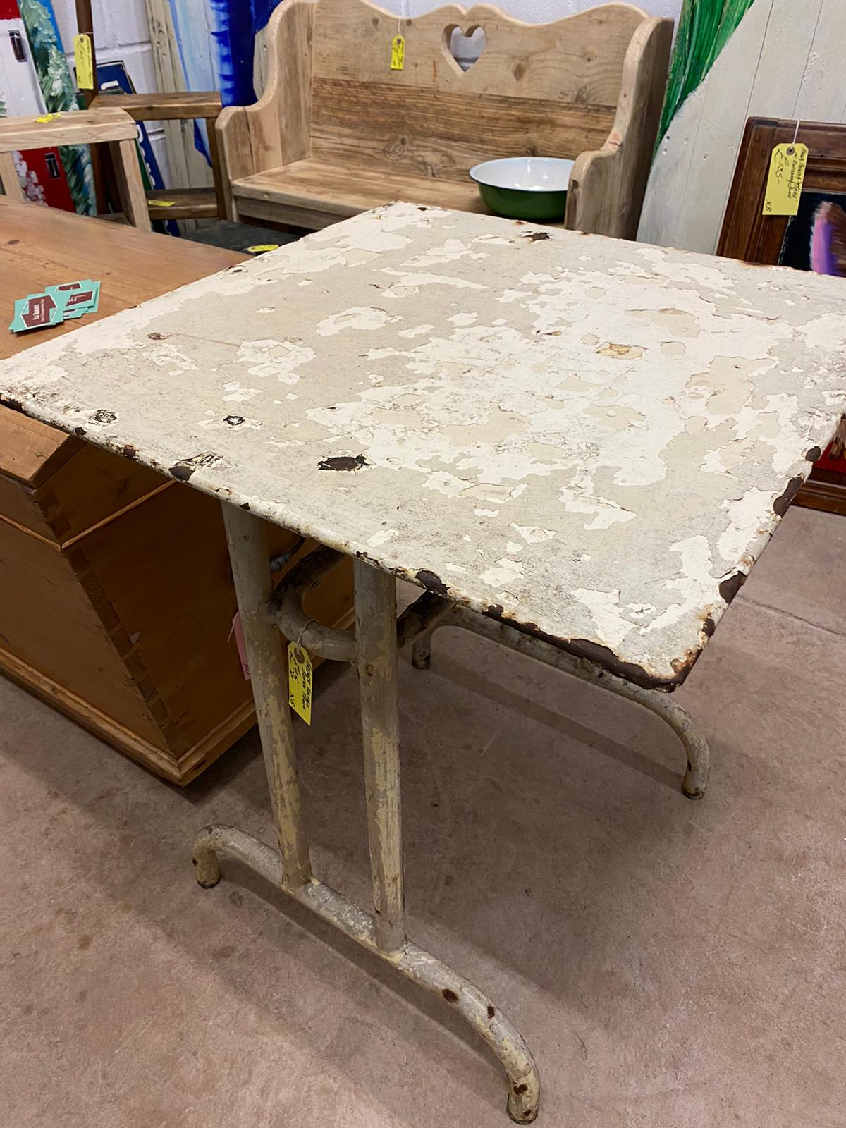 Cream metal table